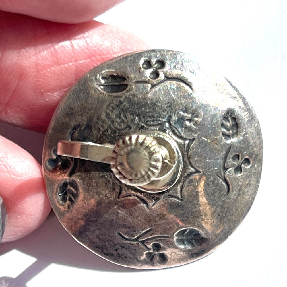 Vintage Mexican Detailed Sombrero Screw Back Earrings Sterling Silver 925 - Picture 5 of 10